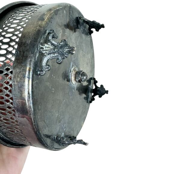 Vintage Italy Raimond Silver Plate Castor Cruet Salt Pepper Oil Textured Glass - Picture 6 of 9